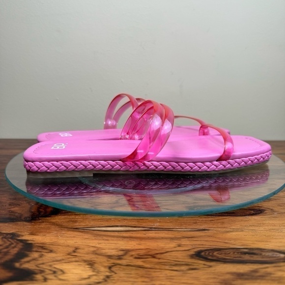 Nordstrom BP Viola Barbie Pink Braided Flat Slide Sandals - Picture 10 of 14